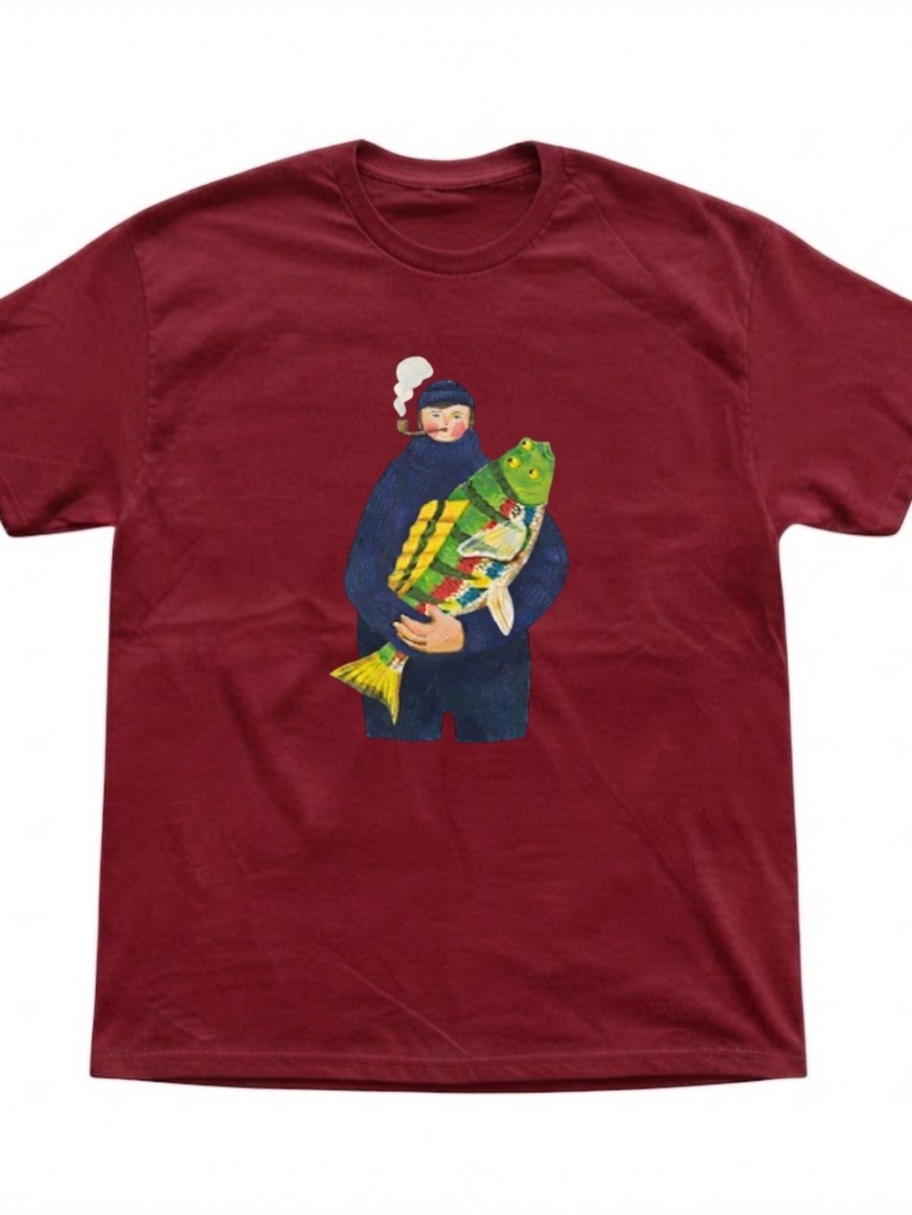 Gildan T-Shirt Fisherman Art Graphic Tee